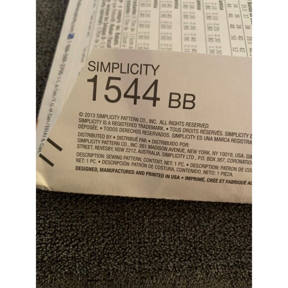 Simplicity 1544 Mens Shirt Sewing Pattern Uncut Size 44 46 48 50 52 2013 - Picture 4 of 4